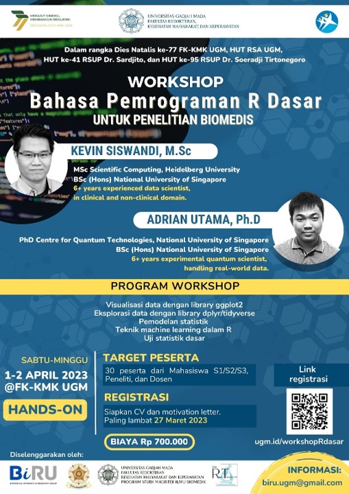 Poster Workshop Bahasa Pemrograman R Dasar